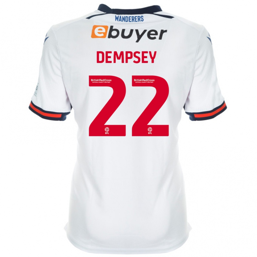 Kandiny Niño Camiseta Kyle Dempsey #22 Blanco 1ª Equipación 2024/25 La Camisa Chile