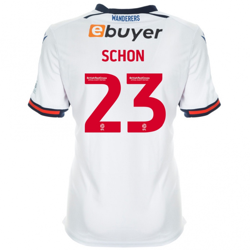 Kandiny Niño Camiseta Szabolcs Schön #23 Blanco 1ª Equipación 2024/25 La Camisa Chile