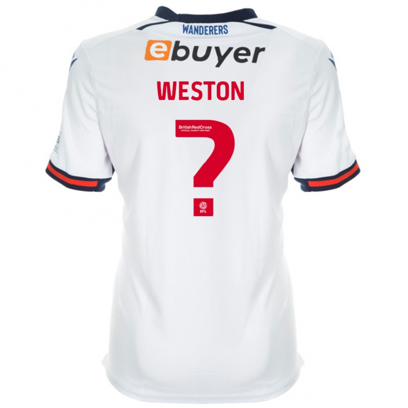 Kandiny Niño Camiseta Ajay Weston #0 Blanco 1ª Equipación 2024/25 La Camisa Chile