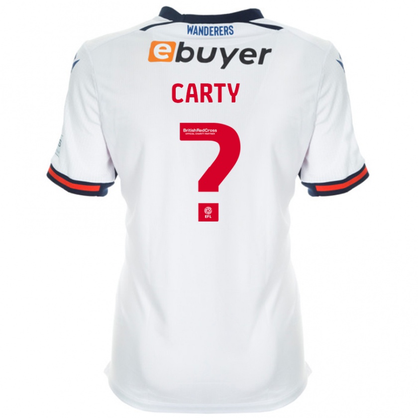 Kandiny Niño Camiseta Conor Carty #0 Blanco 1ª Equipación 2024/25 La Camisa Chile