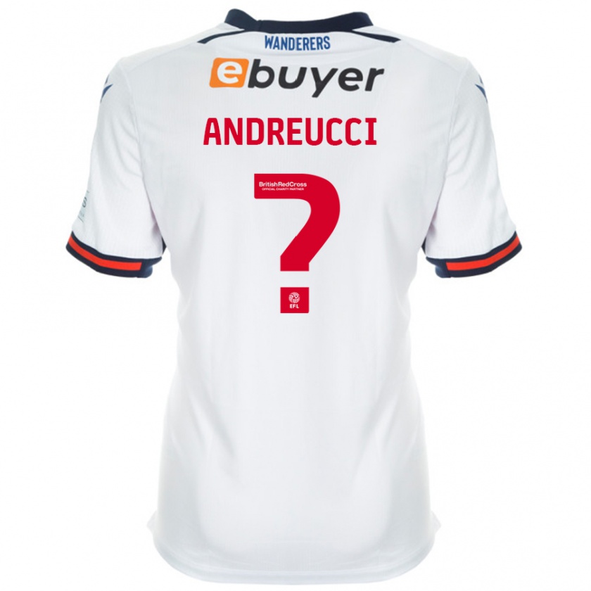 Kandiny Niño Camiseta Ben Andreucci #0 Blanco 1ª Equipación 2024/25 La Camisa Chile