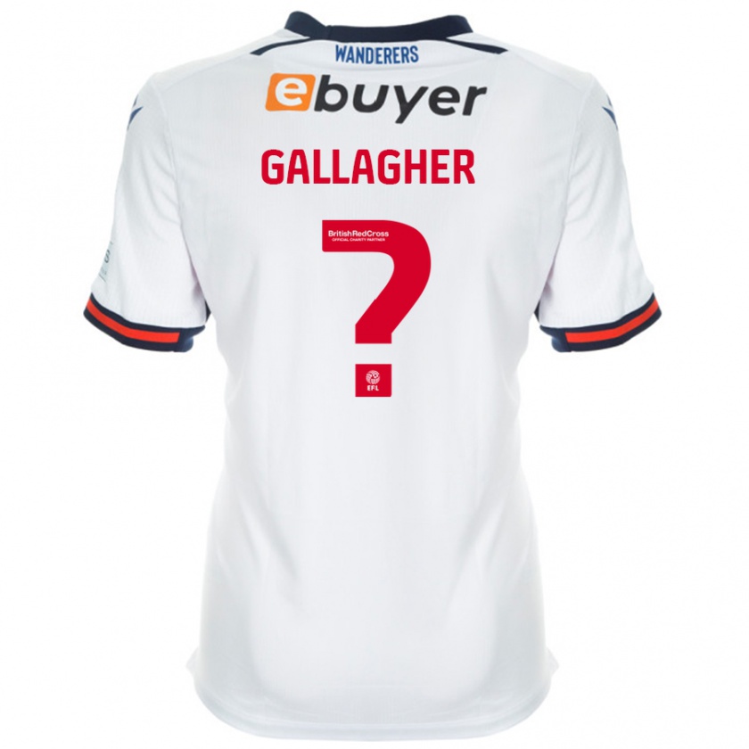 Kandiny Niño Camiseta Tamzin Gallagher #0 Blanco 1ª Equipación 2024/25 La Camisa Chile