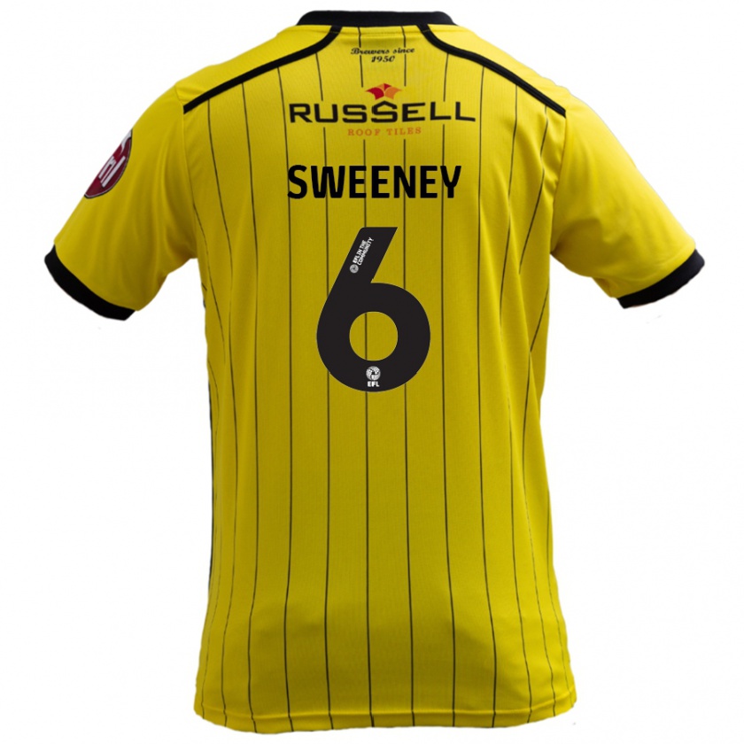 Kandiny Niño Camiseta Ryan Sweeney #6 Amarillo 1ª Equipación 2024/25 La Camisa Chile