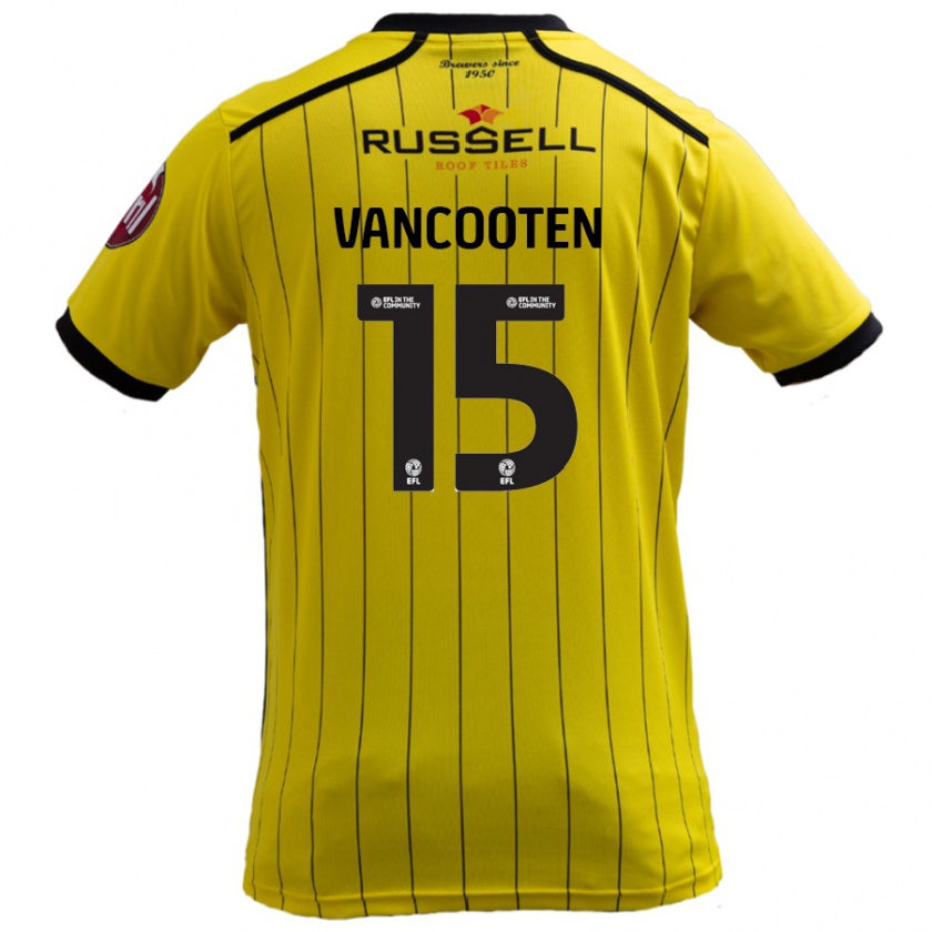 Kandiny Niño Camiseta Terence Vancooten #15 Amarillo 1ª Equipación 2024/25 La Camisa Chile