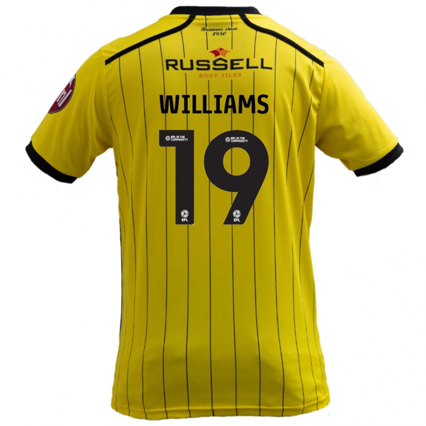 Kandiny Niño Camiseta Dylan Williams #19 Amarillo 1ª Equipación 2024/25 La Camisa Chile