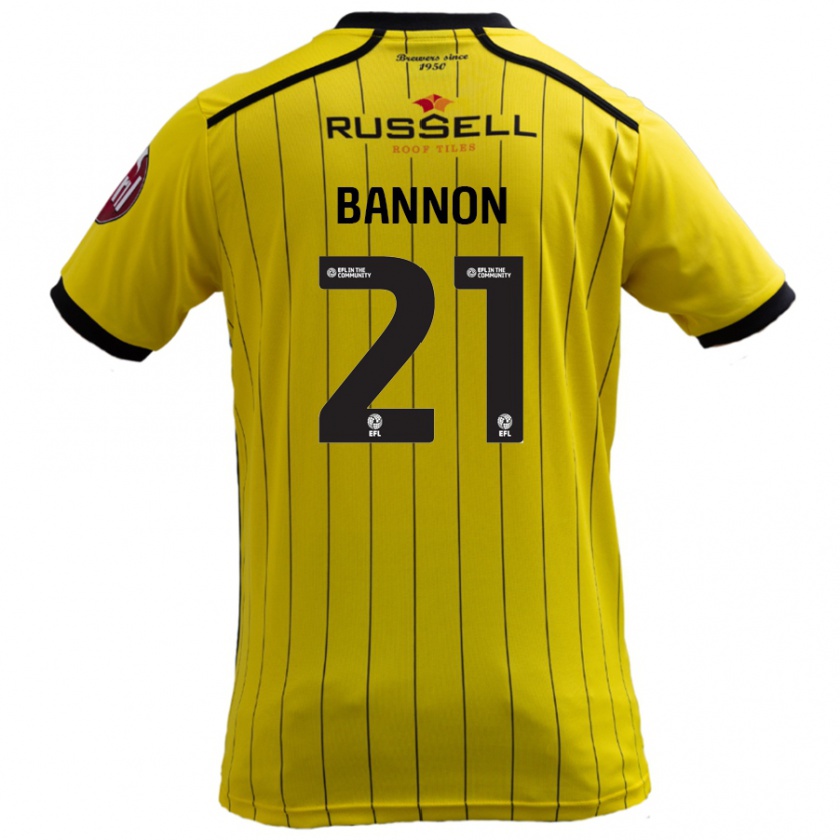 Kandiny Niño Camiseta Alex Bannon #21 Amarillo 1ª Equipación 2024/25 La Camisa Chile