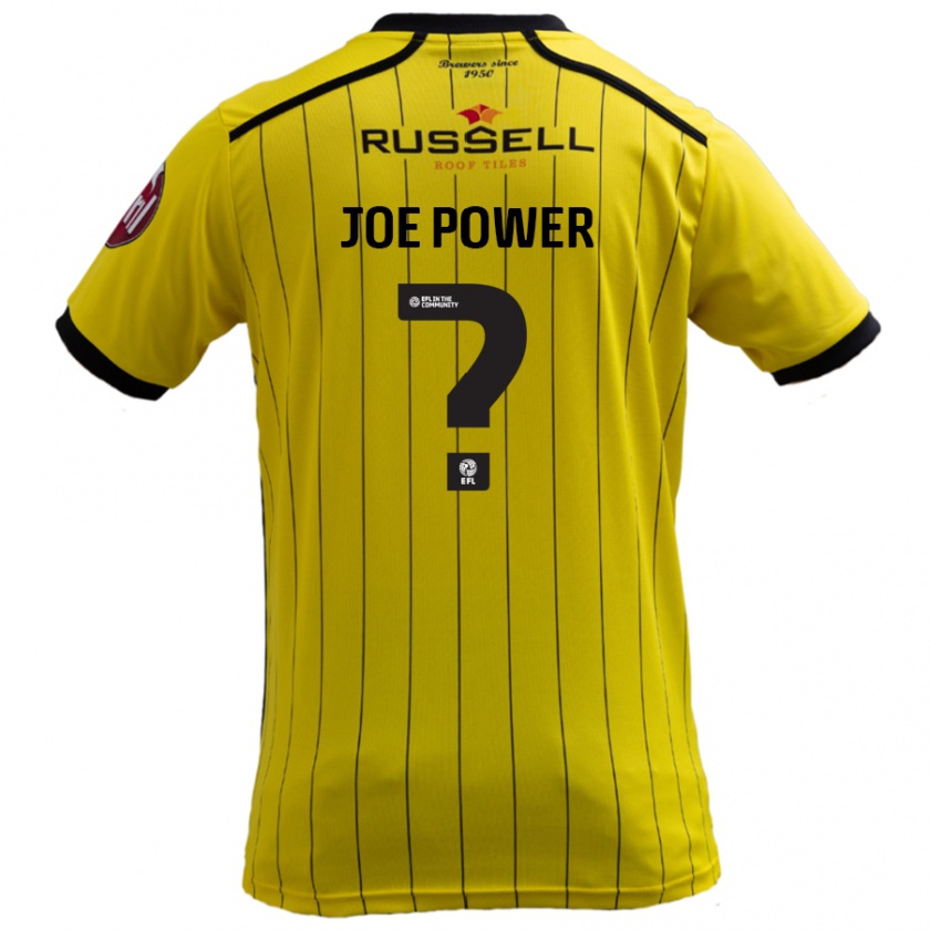 Kandiny Niño Camiseta John Joe Power #0 Amarillo 1ª Equipación 2024/25 La Camisa Chile