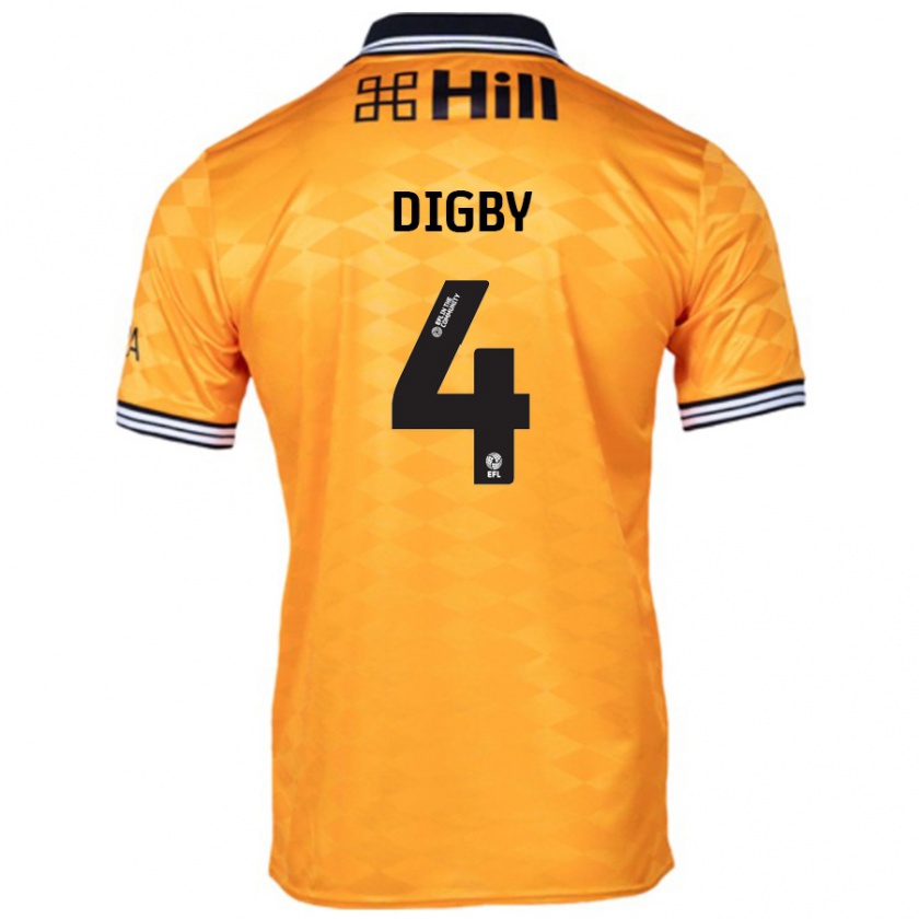 Kandiny Niño Camiseta Paul Digby #4 Naranja 1ª Equipación 2024/25 La Camisa Chile