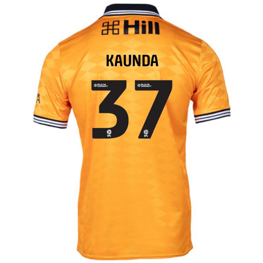 Kandiny Niño Camiseta Amaru Kaunda #37 Naranja 1ª Equipación 2024/25 La Camisa Chile