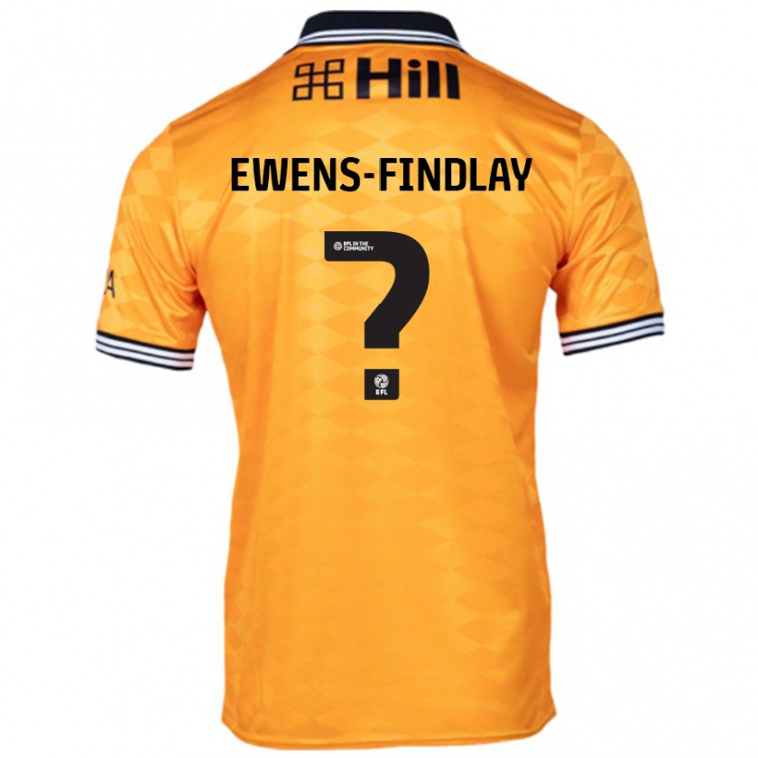 Kandiny Niño Camiseta Ty Ewens-Findlay #0 Naranja 1ª Equipación 2024/25 La Camisa Chile