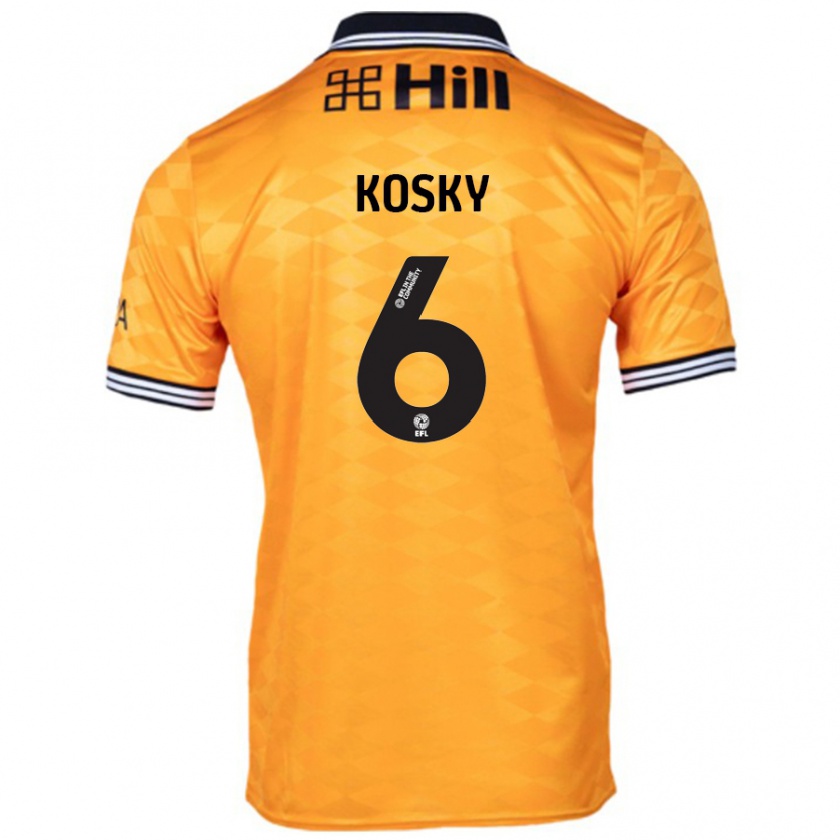 Kandiny Niño Camiseta Rachel Kosky #6 Naranja 1ª Equipación 2024/25 La Camisa Chile