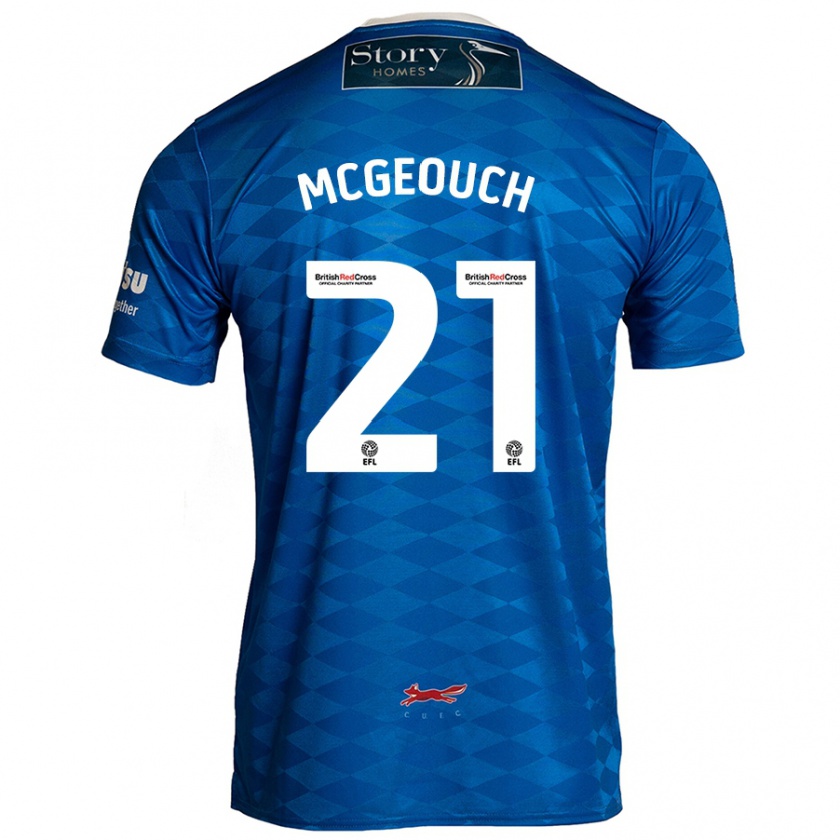 Kandiny Niño Camiseta Dylan Mcgeouch #21 Azul 1ª Equipación 2024/25 La Camisa Chile