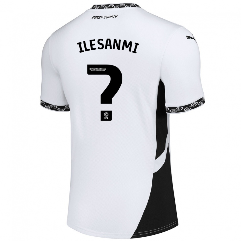 Kandiny Niño Camiseta Emmanuel Ilesanmi #0 Blanco Negro 1ª Equipación 2024/25 La Camisa Chile