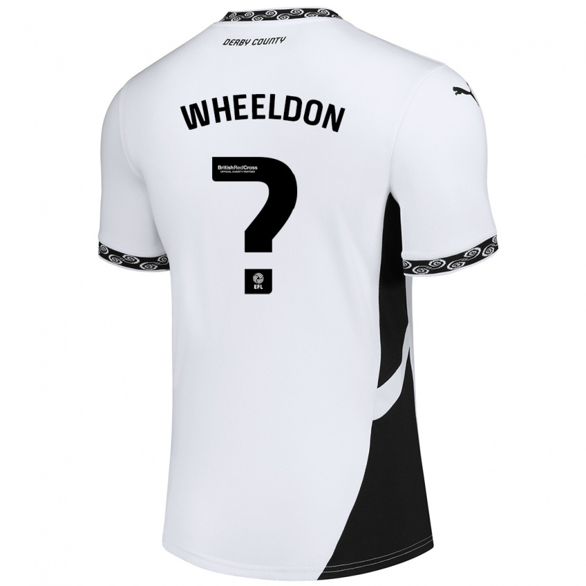 Kandiny Niño Camiseta Lennon Wheeldon #0 Blanco Negro 1ª Equipación 2024/25 La Camisa Chile