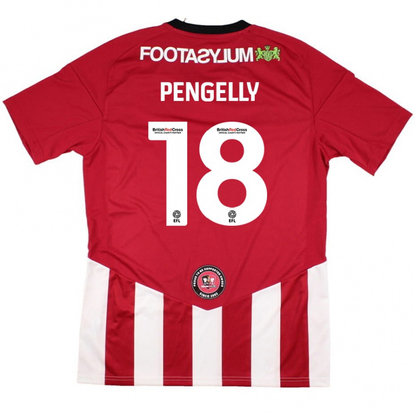 Kandiny Niño Camiseta Connie Pengelly #18 Rojo Blanco 1ª Equipación 2024/25 La Camisa Chile