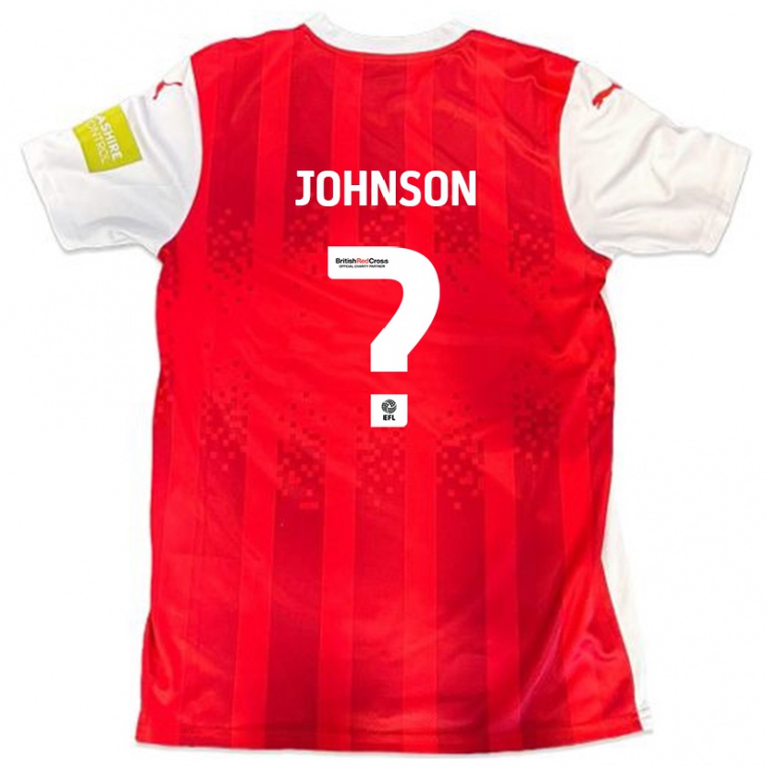 Kandiny Niño Camiseta Will Johnson #0 Rojo Blanco 1ª Equipación 2024/25 La Camisa Chile