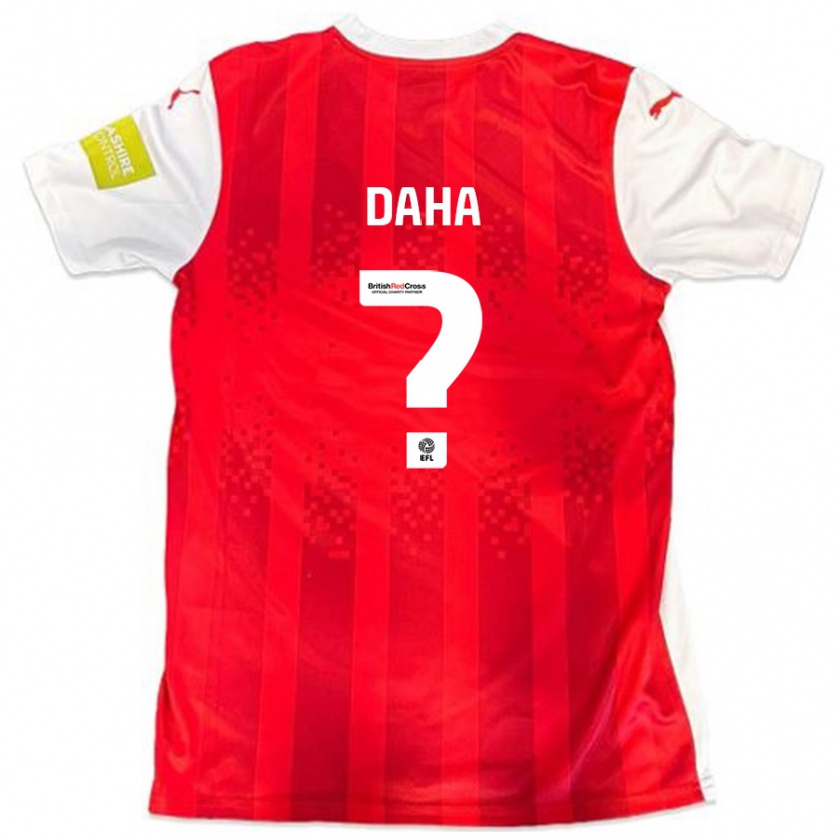 Kandiny Niño Camiseta Hermann Daha #0 Rojo Blanco 1ª Equipación 2024/25 La Camisa Chile