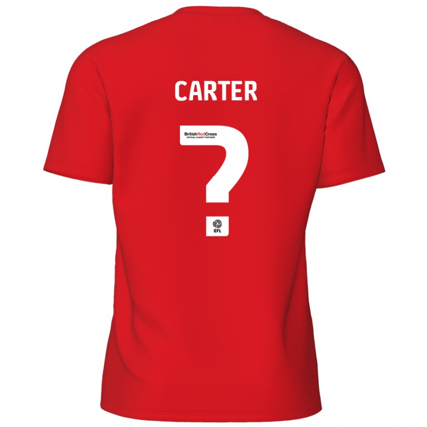 Kandiny Niño Camiseta Dan Carter #0 Rojo 1ª Equipación 2024/25 La Camisa Chile