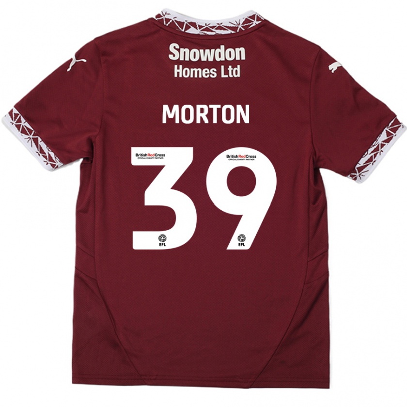 Kandiny Niño Camiseta Callum Morton #39 Borgoña 1ª Equipación 2024/25 La Camisa Chile