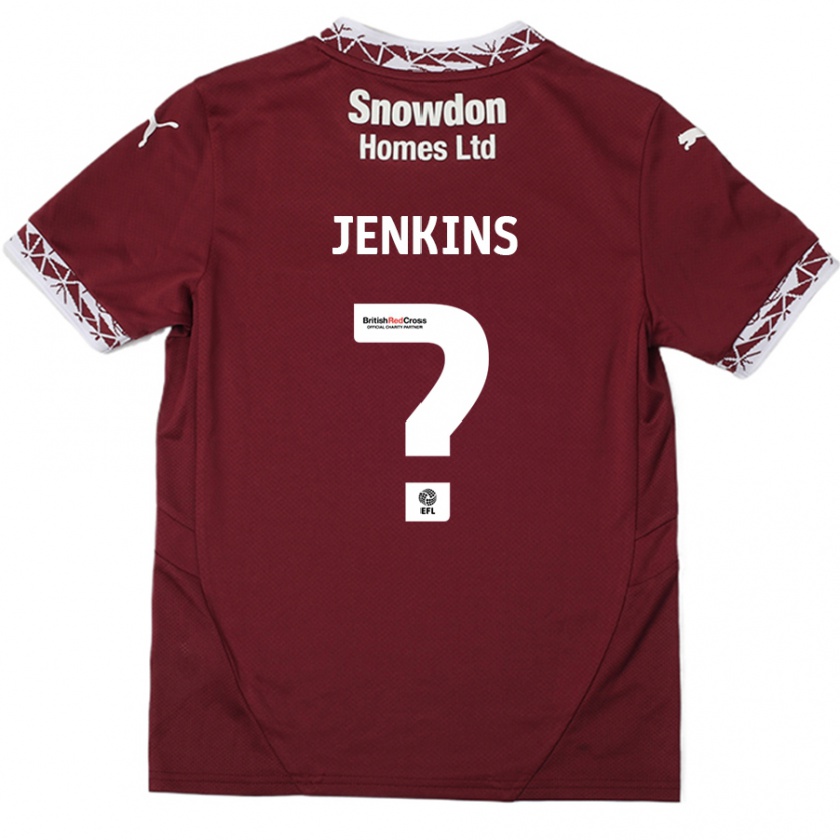 Kandiny Niño Camiseta Leo Jenkins #0 Borgoña 1ª Equipación 2024/25 La Camisa Chile