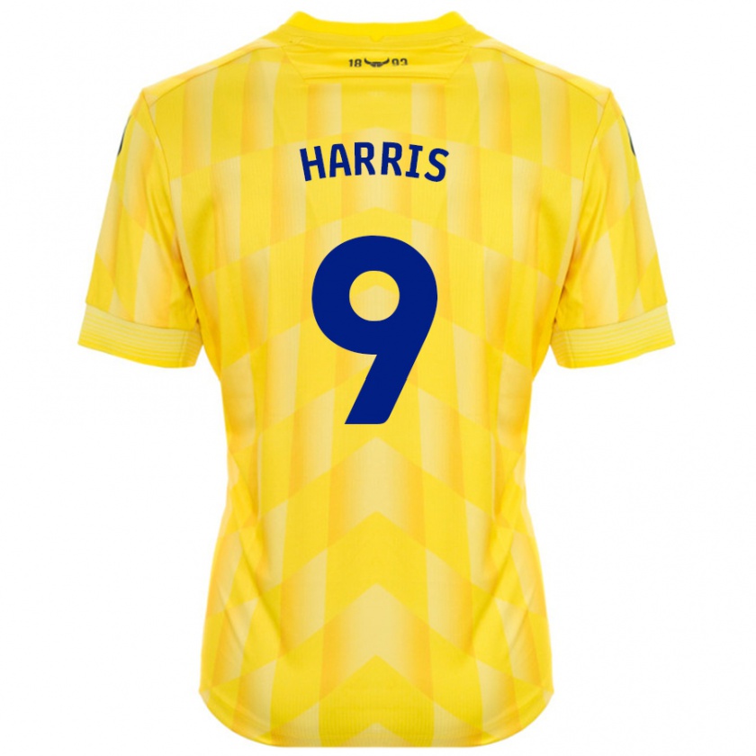 Kandiny Niño Camiseta Mark Harris #9 Amarillo 1ª Equipación 2024/25 La Camisa Chile