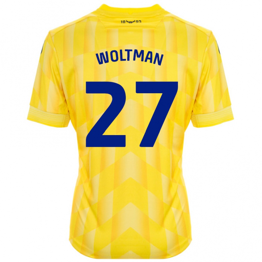 Kandiny Niño Camiseta Max Woltman #27 Amarillo 1ª Equipación 2024/25 La Camisa Chile