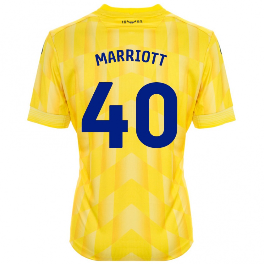 Kandiny Niño Camiseta Monty Marriott #40 Amarillo 1ª Equipación 2024/25 La Camisa Chile