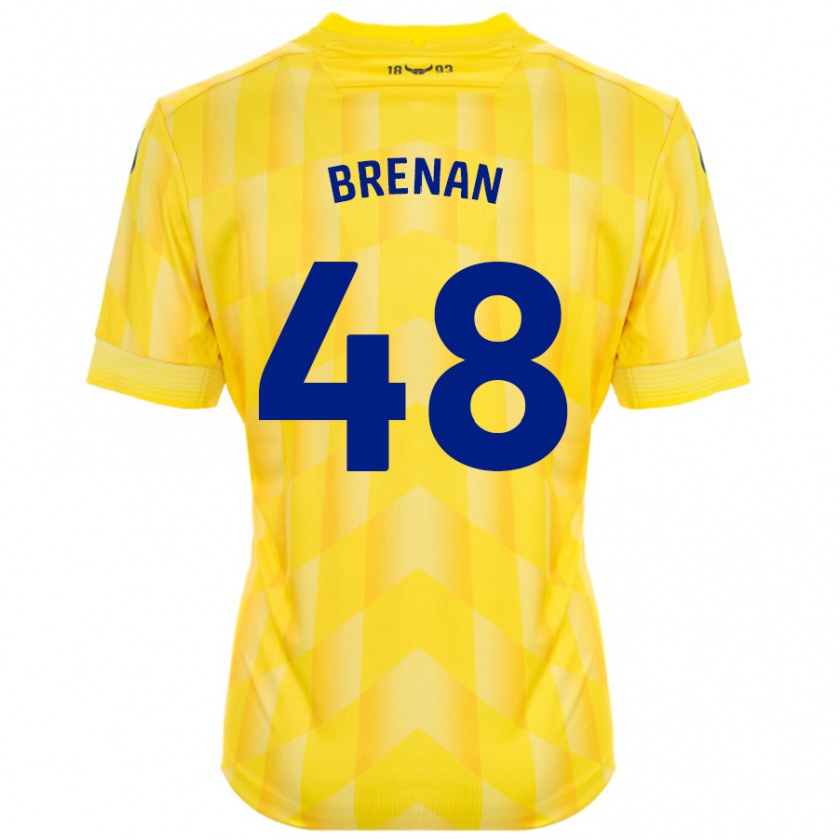 Kandiny Niño Camiseta Tobias Brenan #48 Amarillo 1ª Equipación 2024/25 La Camisa Chile