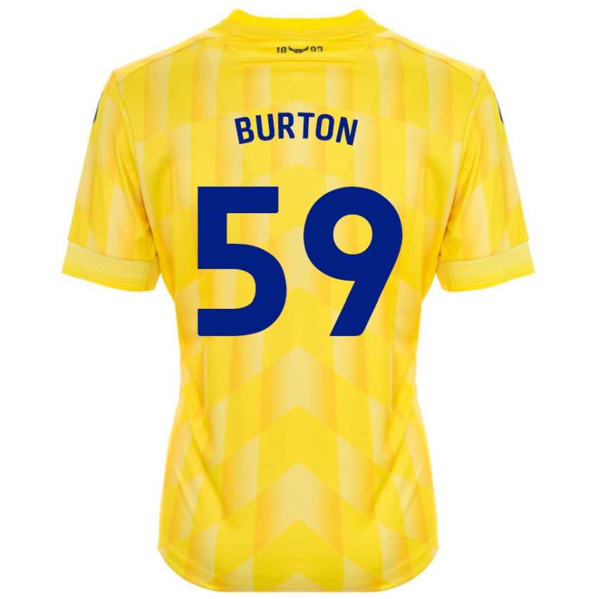 Kandiny Niño Camiseta Kasway Burton #59 Amarillo 1ª Equipación 2024/25 La Camisa Chile