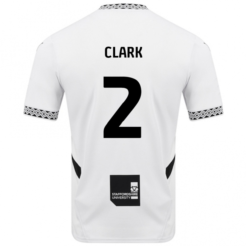 Kandiny Niño Camiseta Mitch Clark #2 Blanco 1ª Equipación 2024/25 La Camisa Chile