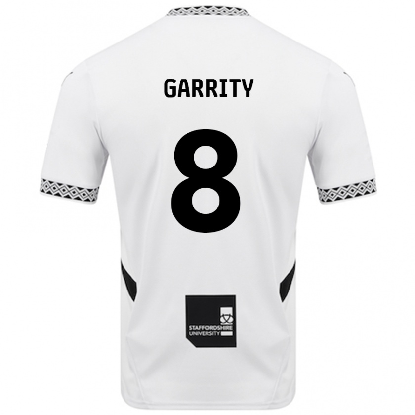 Kandiny Niño Camiseta Ben Garrity #8 Blanco 1ª Equipación 2024/25 La Camisa Chile