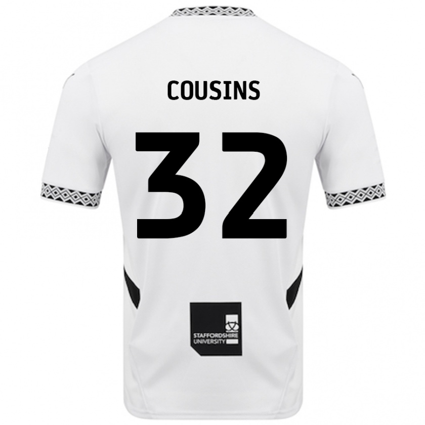 Kandiny Niño Camiseta Logan Cousins #32 Blanco 1ª Equipación 2024/25 La Camisa Chile