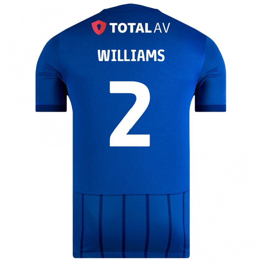 Kandiny Niño Camiseta Jordan Williams #2 Azul 1ª Equipación 2024/25 La Camisa Chile