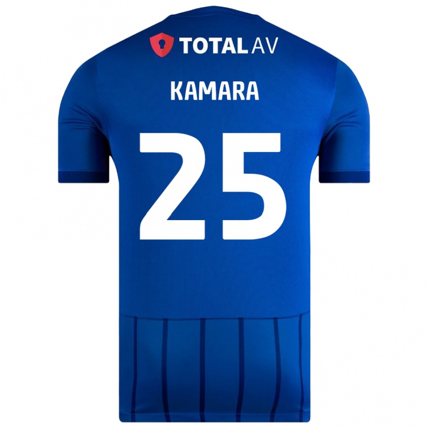 Kandiny Niño Camiseta Abdoulaye Kamara #25 Azul 1ª Equipación 2024/25 La Camisa Chile