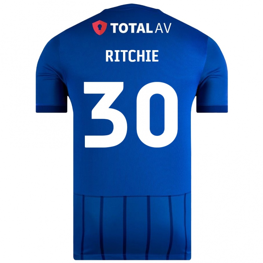 Kandiny Niño Camiseta Matt Ritchie #30 Azul 1ª Equipación 2024/25 La Camisa Chile