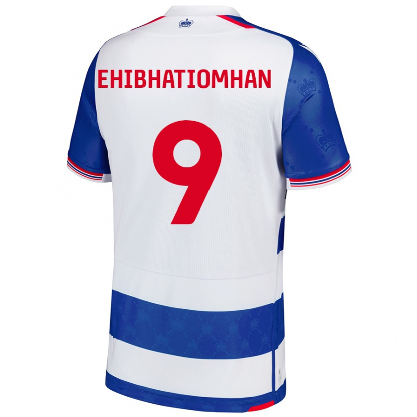 Kandiny Niño Camiseta Kelvin Ehibhatiomhan #9 Azul Blanco 1ª Equipación 2024/25 La Camisa Chile