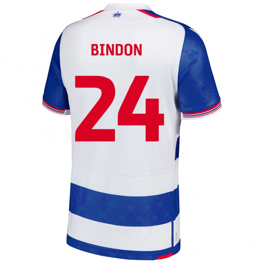 Kandiny Niño Camiseta Tyler Bindon #24 Azul Blanco 1ª Equipación 2024/25 La Camisa Chile