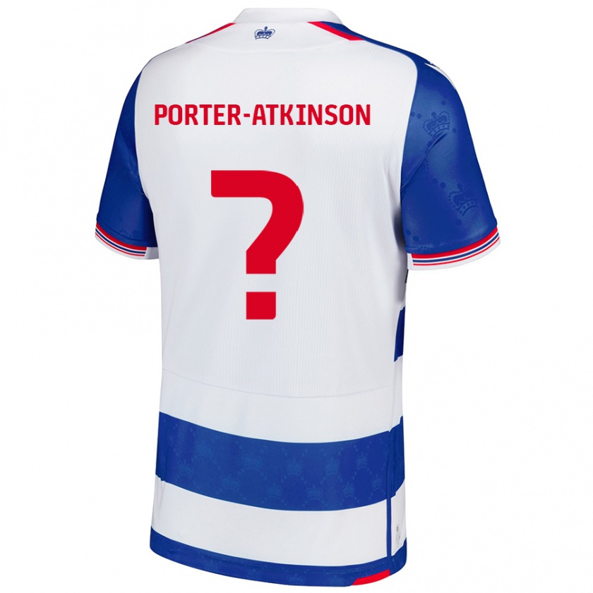 Kandiny Niño Camiseta Jayden Porter-Atkinson #0 Azul Blanco 1ª Equipación 2024/25 La Camisa Chile