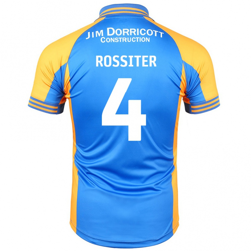 Kandiny Niño Camiseta Jordan Rossiter #4 Azul Ámbar 1ª Equipación 2024/25 La Camisa Chile