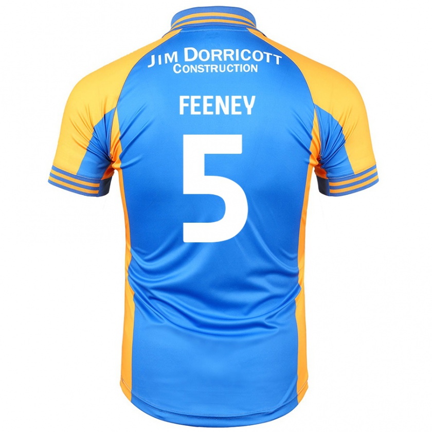 Kandiny Niño Camiseta Morgan Feeney #5 Azul Ámbar 1ª Equipación 2024/25 La Camisa Chile