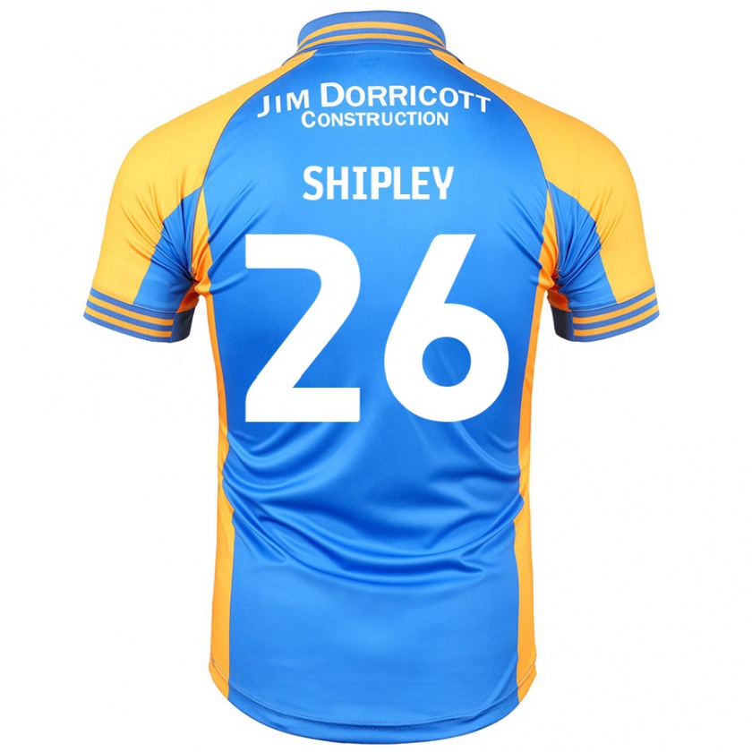 Kandiny Niño Camiseta Jordan Shipley #26 Azul Ámbar 1ª Equipación 2024/25 La Camisa Chile