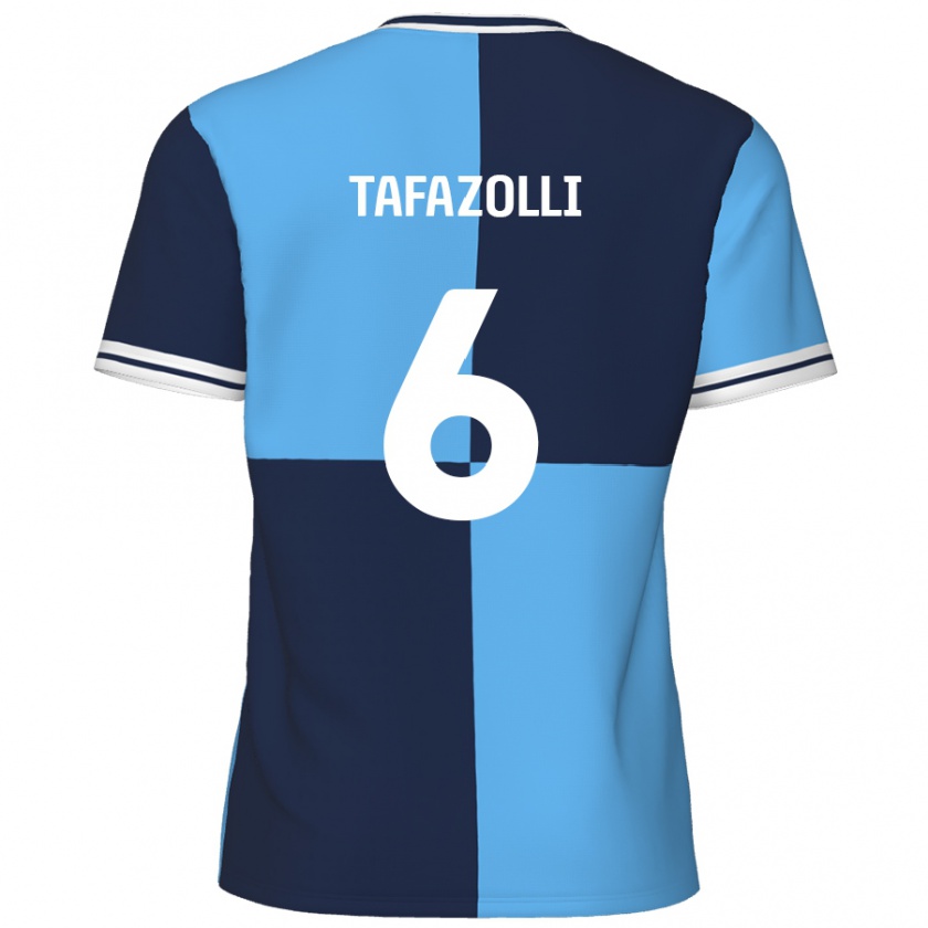 Kandiny Niño Camiseta Ryan Tafazolli #6 Azul Cielo Azul Oscuro 1ª Equipación 2024/25 La Camisa Chile