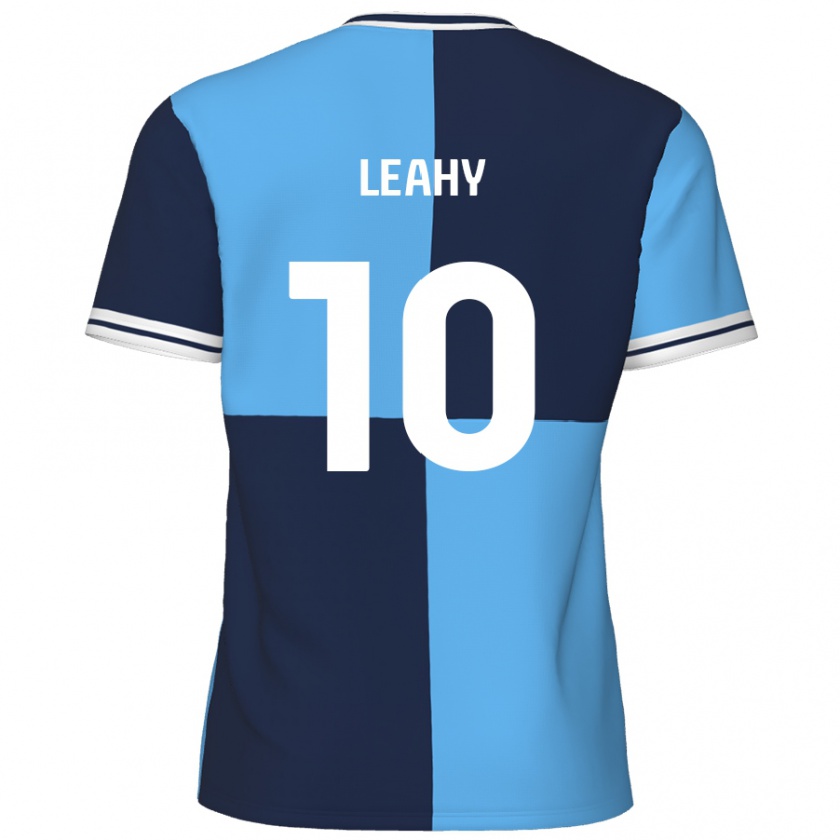 Kandiny Niño Camiseta Luke Leahy #10 Azul Cielo Azul Oscuro 1ª Equipación 2024/25 La Camisa Chile