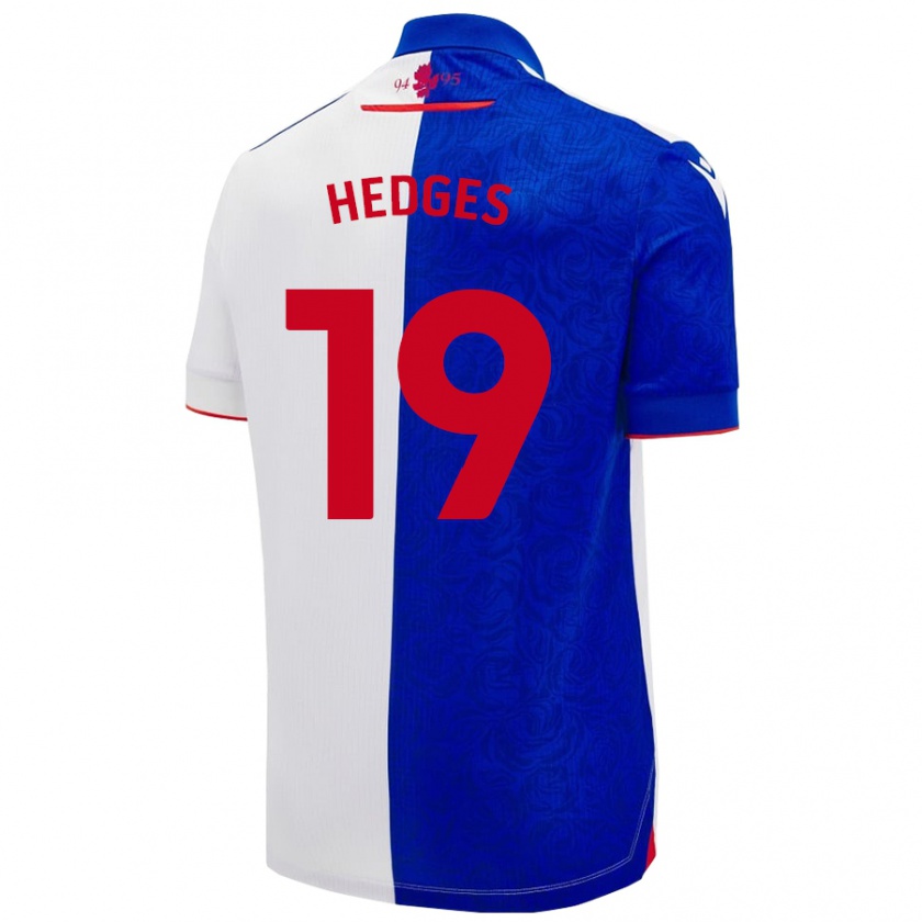 Kandiny Niño Camiseta Ryan Hedges #19 Azul Cielo Blanco 1ª Equipación 2024/25 La Camisa Chile