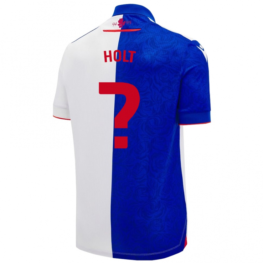 Kandiny Niño Camiseta Harry Holt #0 Azul Cielo Blanco 1ª Equipación 2024/25 La Camisa Chile