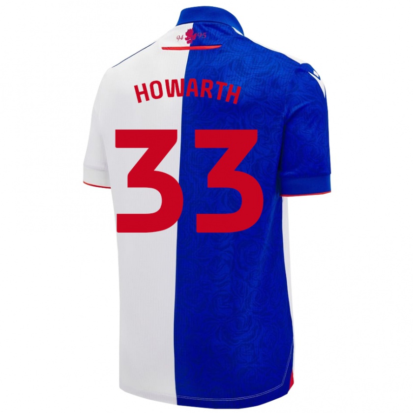 Kandiny Niño Camiseta Taylor Howarth #33 Azul Cielo Blanco 1ª Equipación 2024/25 La Camisa Chile