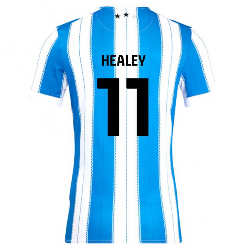 Kandiny Niño Camiseta Rhys Healey #11 Azul Blanco 1ª Equipación 2024/25 La Camisa Chile