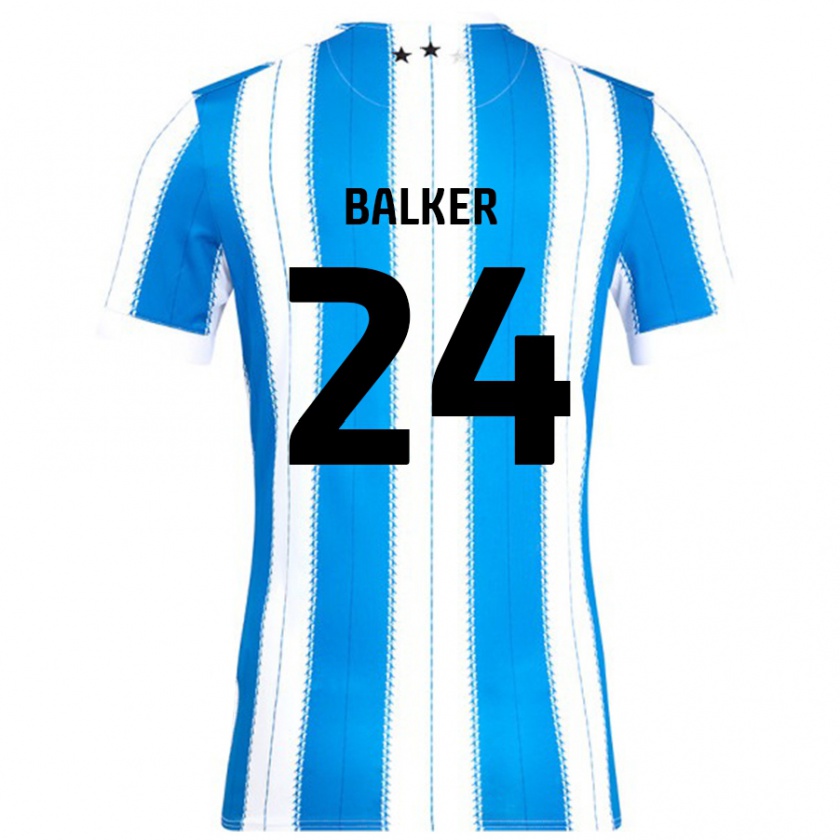 Kandiny Niño Camiseta Radinio Balker #24 Azul Blanco 1ª Equipación 2024/25 La Camisa Chile