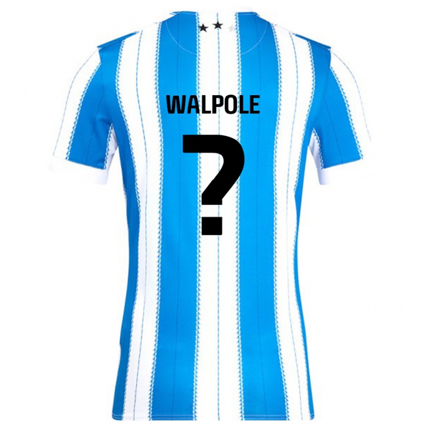 Kandiny Niño Camiseta Alex Walpole #0 Azul Blanco 1ª Equipación 2024/25 La Camisa Chile