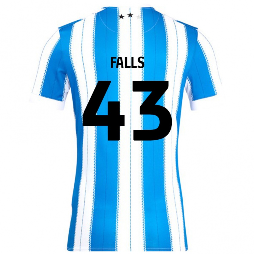 Kandiny Niño Camiseta Conor Falls #43 Azul Blanco 1ª Equipación 2024/25 La Camisa Chile